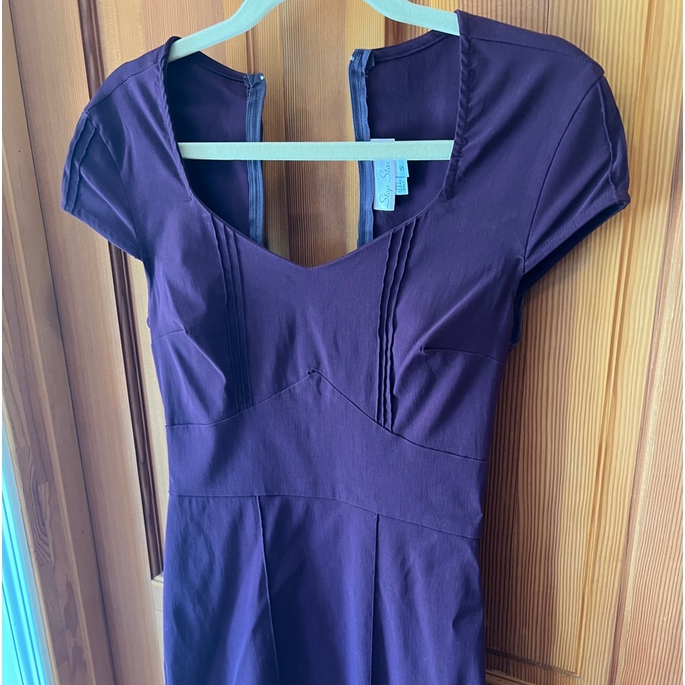 Stop staring eggplant wiggle dress